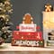 Glitzhome® 12" Lighted Wooden Christmas Gingerbread Man Block Table Décor